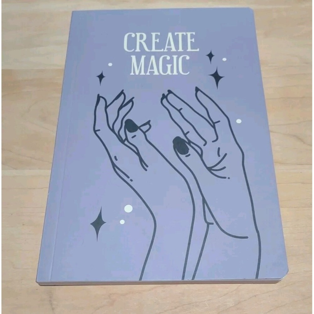 Create Magic Journal Notebook Purple Aesthetic Spiritual Manifestation Planner
